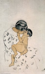 Mothers Kiss — Mary Stevenson Cassatt