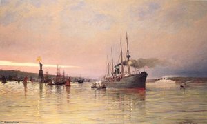 A View Of New York Harbor — Cornelis Christiaan Dommelshuizen