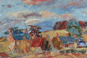 Landscape With Cottages — Sir William George Gillies