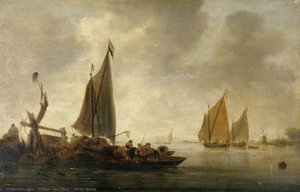 River Scene — Willem Van Diest