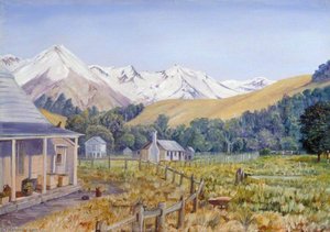 Castle Hill Station With A Beech Forest, New Zealand — Marianne North, Victorian Naturalism