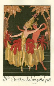 Mlle. Sorel Au Bal Du Grand Prix — Georges Barbier