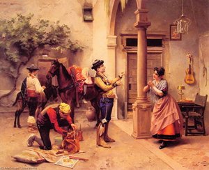The Golden Necklace — Jules Worms, Academic Painting