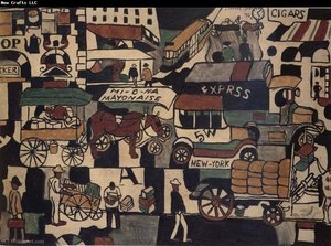 New York Street Scene - (1921) — Joaquín Torres García