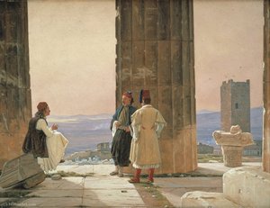 View From The Parthenon On The Acropolis — Martinus Christian Wesseltoft Rørbye