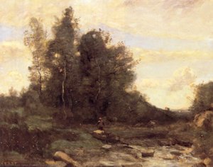 Le Torrent Pierreaux — Jean-baptiste-camille Corot, Barbizon School
