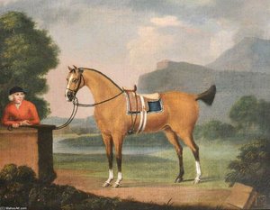 A Dun Horse, With Its Groom — Francis Sartorius Ii (john Francis Sartorius)
