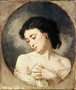 Jeune Femme En Buste Les Epaules Denudees — Thomas Couture, Romanticism