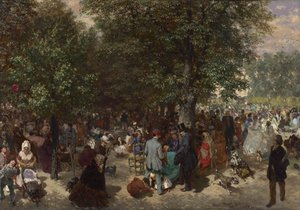 Afternoon In The Tuileries Gardens — Adolph Von Menzel
