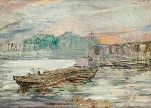Barges On The Seine — Stanislaw Wyspianski, Symbolism
