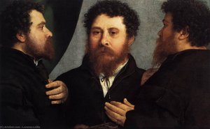 Portrait Of A Goldsmith In Three Positions — Lorenzo Lotto