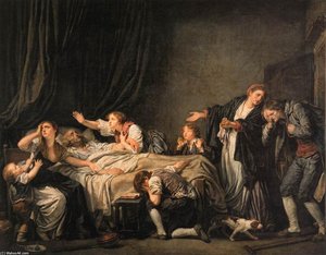 The Father's Curse: The Son Punished — Jean-baptiste Greuze, Rococo Sentimentality
