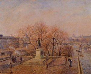 Ponty-neuf, The Statue Of Henri Iv, Sunny Weather, Morning — Camille Pissarro