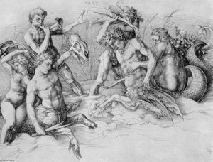 Fighting Seekentauren — Albrecht Dürer