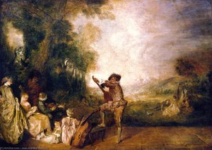 The Concert — Jean-antoine Watteau, French Rococo