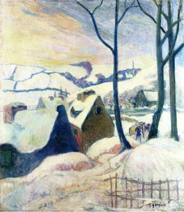 Village In The Snow — Eugène Henri Paul Gauguin