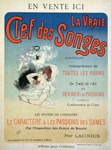 Poster Advertising The Book 'la Vraie Clef Des Songes' — Jules Chéret