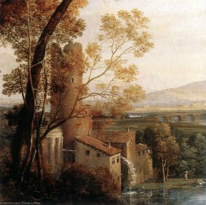Landscape With Dancing Figures (detail) — Claude Lorrain (claude Gellée)