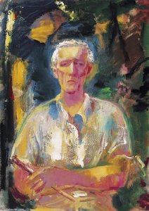 Self-portrait With Brush — Ödön Márffy