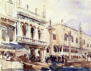 The Piazzetta And The Doge's Palace — John Singer Sargent