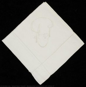 Handkerchief Embroidered With Initials Pv — Rafael Masó I Valentí