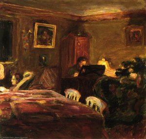 Interior - Claude Terrasse at the Piano