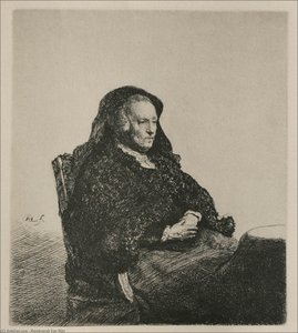 Rembrandt's Mother, Seated, Looking To The Right — Rembrandt Van Rijn, Baroque