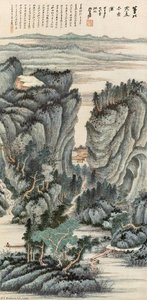 Solitary Retreat In Summer Woods — Zhang Daqian