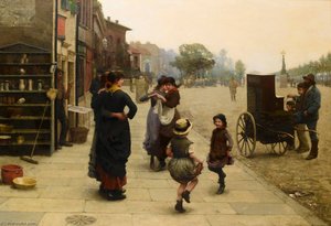 Impromptu Dance, A Scene On The Chelsea Embankment — Frederick Brown