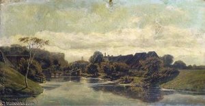 A Village By A River — Paul Joseph Constantine Gabriel