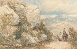 Travellers On A Road, North Wales — David Cox