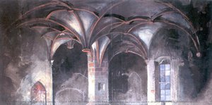 Crypt Of The Borotin Castle. Set Design For Grillparzer's Drama "die Ahnfrau" — Alexandre Benois