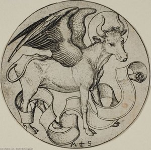 The Ox Of St Luke — Martin Schongauer