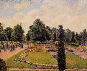 Kew Gardens: Path Between The Pond And The Palm House — Camille Pissarro, Impressionist Landscape