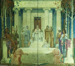 World War Memorial To The Students Of Heanor Grammar School - — Frederick Cayley Robinson