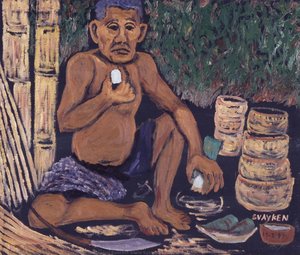 Grandfather Making Baskets While Eating Sweets — Svay Ken