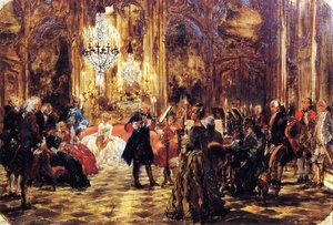 The Flute Concert At Sanssouci (sketch) — Adolph Von Menzel