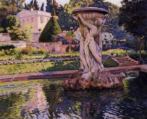 Garden With Villa And Fountain — Theo Van Rysselberghe