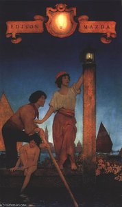 Venetian Lamplighters — Maxfield Parrish