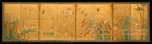 Autumn Millet And Small Birds — Kimura Heizō, Shūri, Mitsuyori
