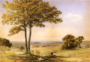 View Of Valley On Turnpike — John William Hill