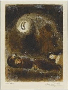 Ruth At The Feet Of Boaz — Marc Chagall