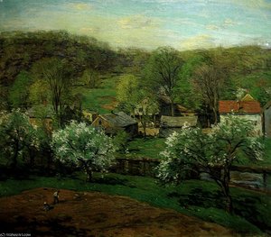 The Village In Late Spring — Willard Leroy Metcalf