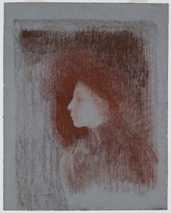 Portrait Of A Youth From Left — Odilon Redon