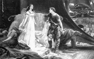 Tristan And Isolde Steel Engraving — Herbert James Draper