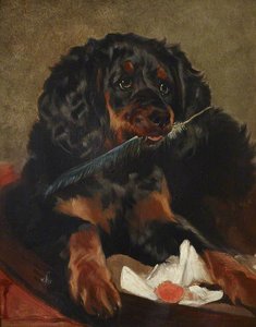 Queen Victoria's Spaniel, 'tilco' (d.1850) — Sir Edwin Henry Landseer, Victorian Romanticism