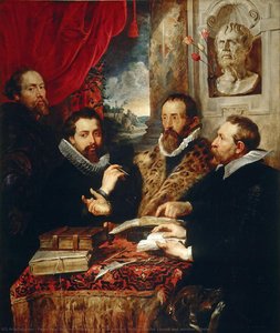 Selfportrait With Brother Philipp, Justus Lipsius And Another Scholar — Peter Paul Rubens