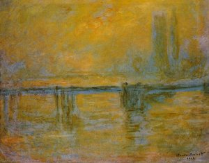 Charing Cross Bridge, Fog — Claude Monet, Impressionism