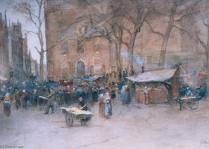 Markt Bij De Noorderkerk In Amsterdam