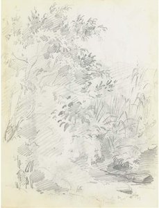 A Path Through A Wooded Mountainous Landscape With Palm Fronds To The Right — Camille Pissarro, Impressionist Landscape